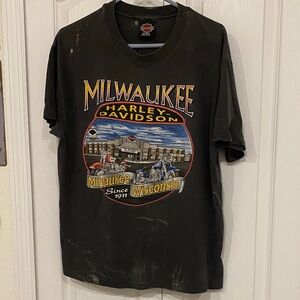 Harley-Davidson Black Milwaukee Tee sz L